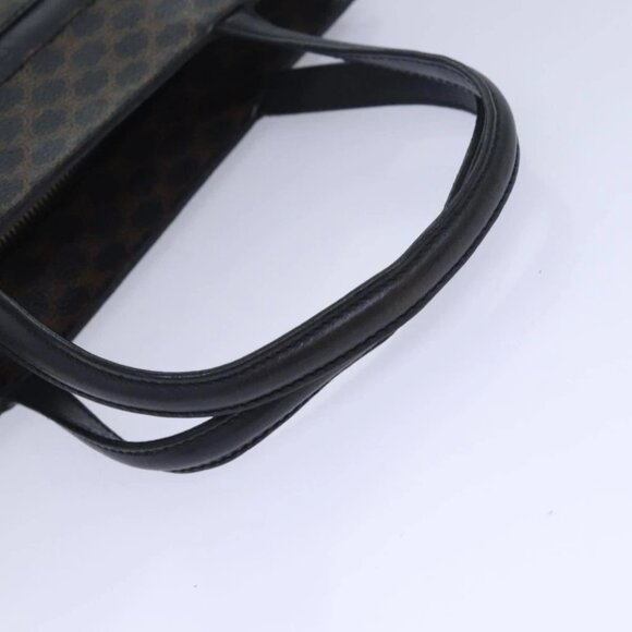 CELINE Macadam Canvas Hand Bag PVC Leather Black Auth 83930 - Picture 8 of 15